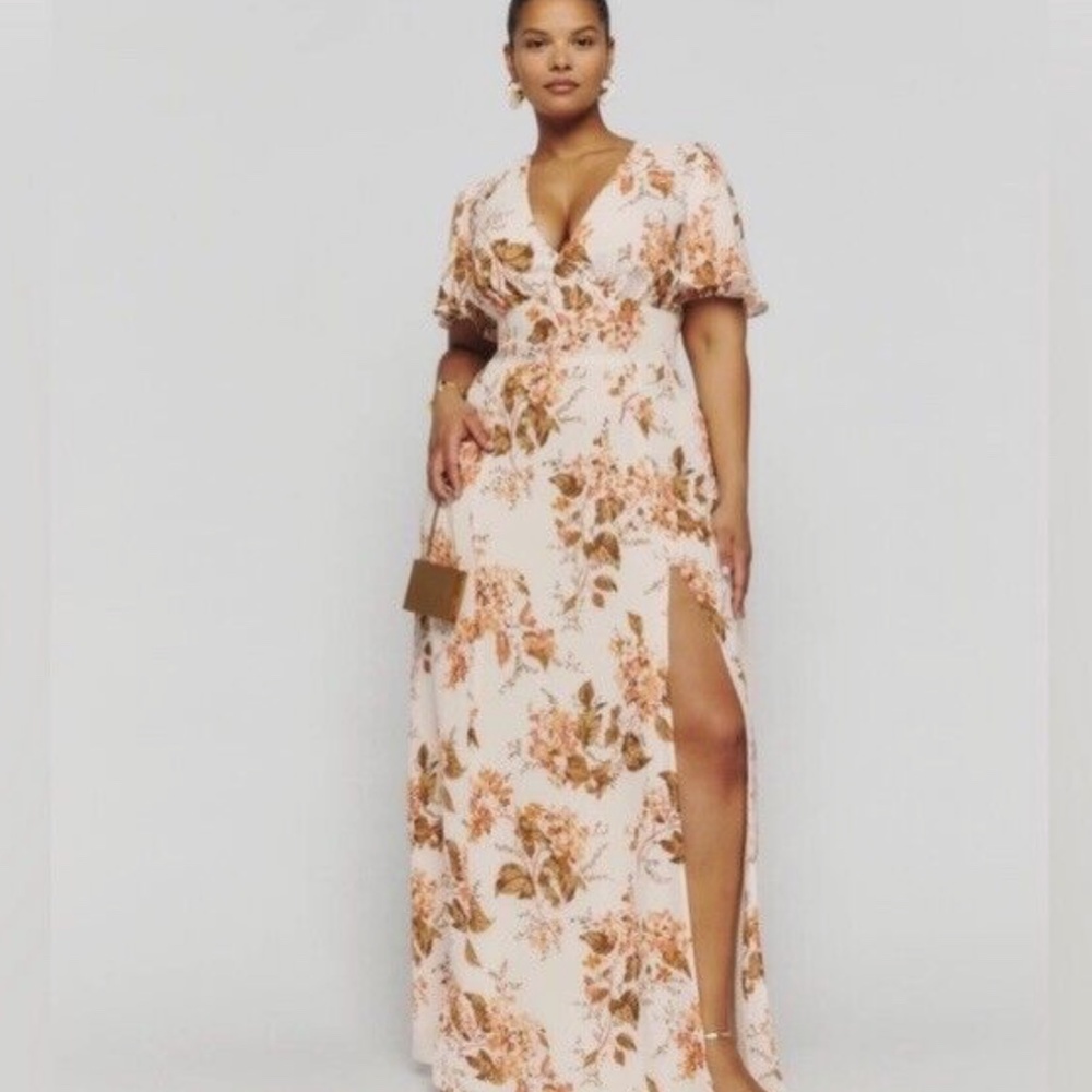 Reformation Shayla Floral Print Dress - Size 14